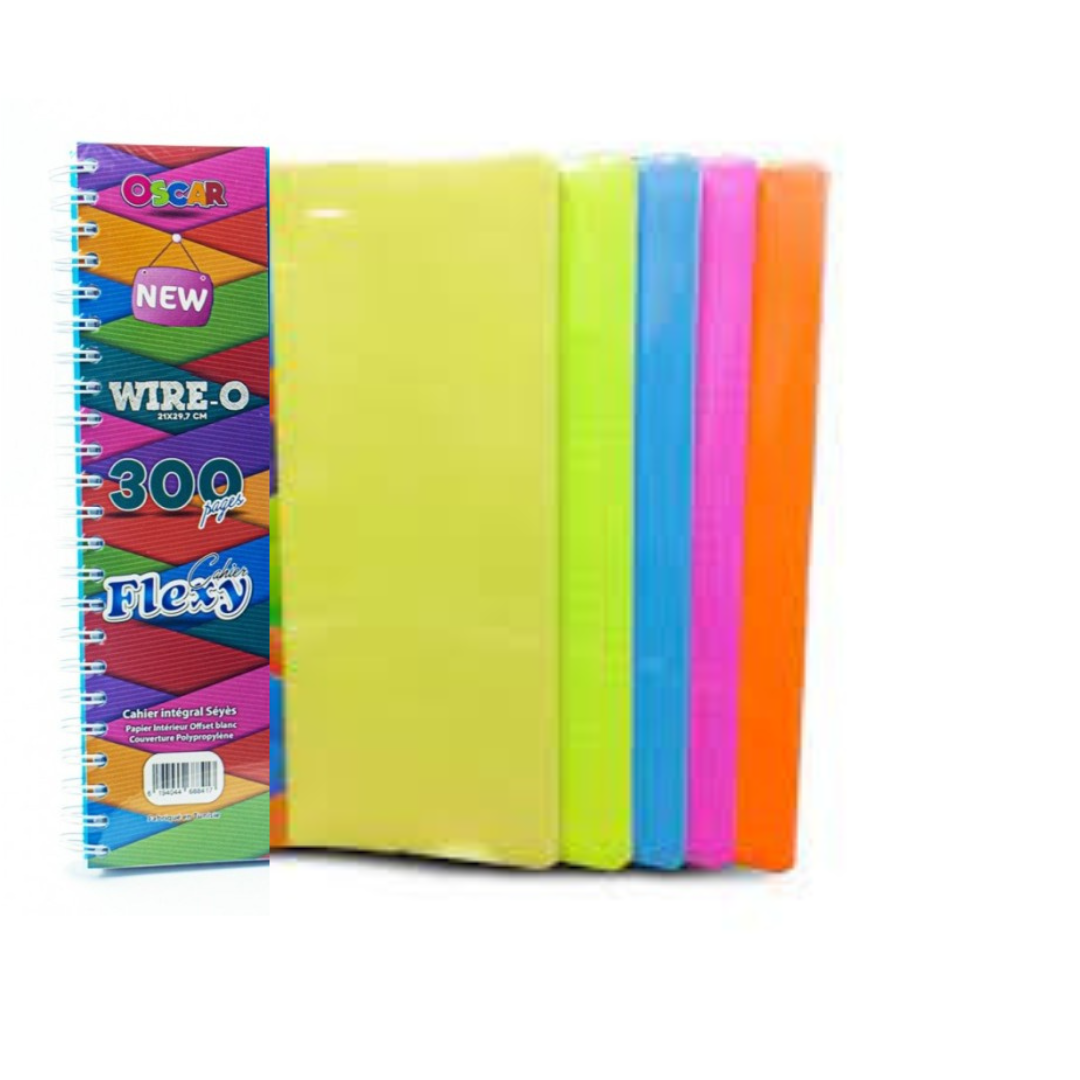 Cahier Flexy Intégral – 300 pages – 21x29,7 cm – Couverture polypropylène